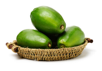Papaya fruit isolated on a white background