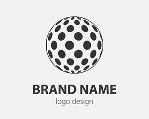 Sphere vector logo design template for business. Global icon.