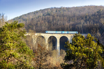 Fototapeta na wymiar Viaduct Zampach on Sazava river, Central Bohemian region, Czech republic
