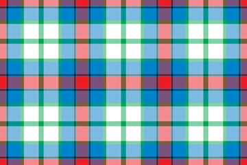 Plaid pattern seamless. Check fabric texture. Stripe square background. Vector textile design.