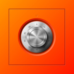 Image of a steel safe. Armored box background. The door safe a bank vault with a combination lock. Reliable Data Protection. Long-term savings. Deposit box safe icon.Protection of personal information