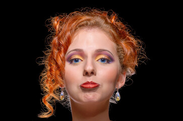 Red Haired Girl beauty Portrait