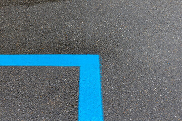 blue sign on the road