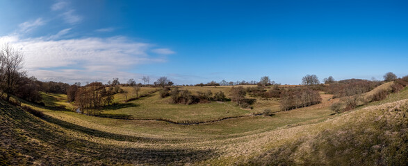 Naklejka premium stream in unique natural landscape in northern germany