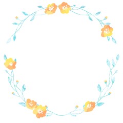 優しいタッチのお花フレーム