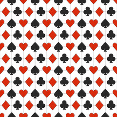 symbols of play cards red and black