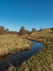stream in unique natural landscape in northern germany