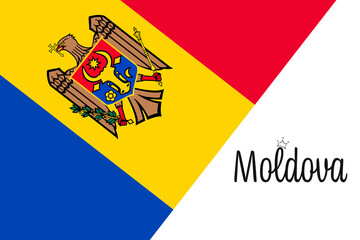Flag of Moldova, vector illustration
