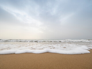 cielo, ola, arena, playa
