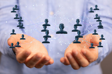 hierarchy connection team group digital
