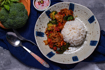 Stir Fried Pork with Roasted Red Chili Paste