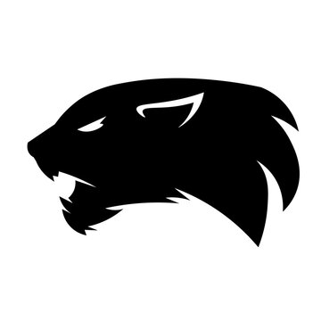 Puma head logo in silhouette style
