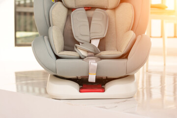 This is an ISOFIX for child car seats,Gray baby car seat with isofix system,Car seat 