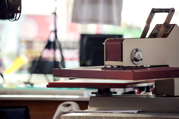 Textile print industry. Equipment for a print in a workshop