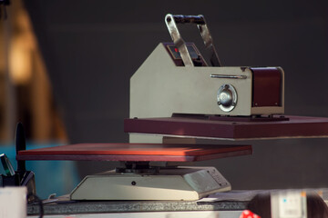 Textile print industry. Equipment for a print in a workshop