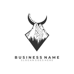Adventure logo for business traveling, outdoor gear, brand, rental gear camping logo template