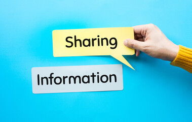 Sharing  information or conversation concepts.business data