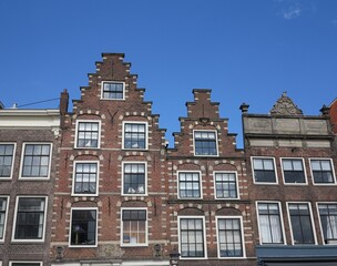 Haarlem Historic House Facades with Stepped Gables, Holland
