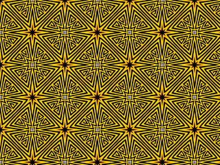 Yellow and Black Ethnic Abstract Pattern Background