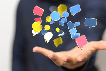 communication paper speak bubble digital