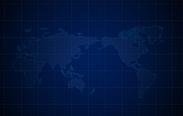 Fototapeta na wymiar Image of a outline world map with a colorful background. contour illustration