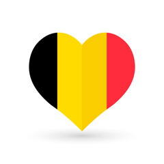 Flag of Belgium, heart banner