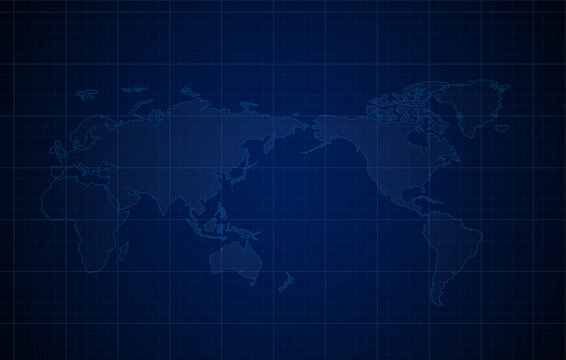Image of a outline world map with a colorful background. contour illustration