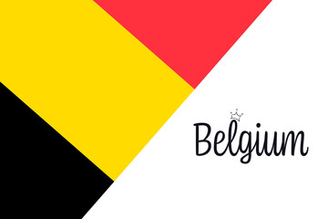 Fototapeta premium Flag of Belgium, vector illustration