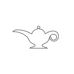 Lamp silhouette line icon. Vector illustration flat