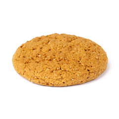 Sweet oatmeal cookies isolated on a white