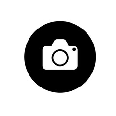 Camera flat icon. Vector illustration.