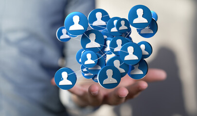 conference Digital Network and data concept