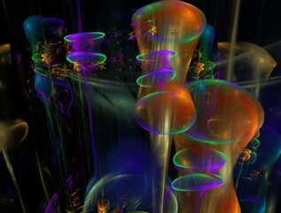 Imaginatory fractal background generated Image