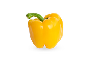 Yellow bell pepper on a white background.