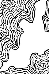 Modern black and white abstract wave line pattern. Vector illustration. Copyspace.