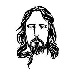 Vector illustration of Jesus Christ, God and bible
