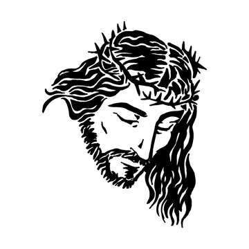 Vector illustration of Jesus Christ, God and bible