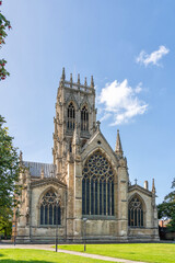 Fototapeta na wymiar Doncaster St Georges Minster photograph of large church on a sunny day in South Yorkshire 