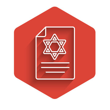 red hexagon star of david document clip art preview