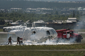 The helicopter exploded
