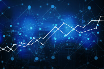 Business network  background. Concept of global economy  connection and internet of thinks