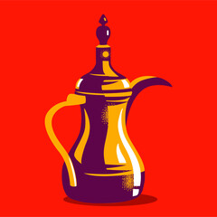 Arabic Coffee Pot symbol of hospitalitry