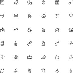 icon vector icon set such as: hot-dog, handle, app, refreshment, metallic, hard, rigate, pressure, stroke, fish, lactarius, teapot, protein, sauce, fusilli, cooker, sing, button, yolk, grain