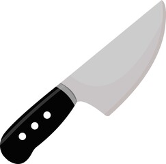 Vector emoticon illustration of a classic kitchen knife