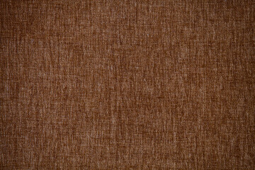 Fototapeta na wymiar Brown fabric, heathered texture and pattern visible. Isolated