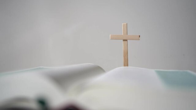 The Bible and Christian cross