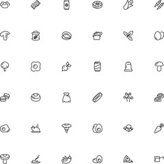 icon vector icon set such as: rigatoni, weird, easter, illustrator, linear, celebration, production, bun, cool, biscuit, caramel, pizza, flora, hamburger, cheeseburger, shape, cappelletti, brown