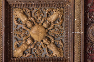 The abandoned old palace in Pilica in Poland