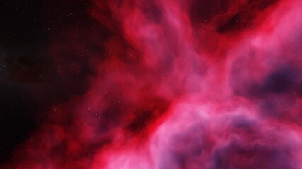 colorful space background with stars, nebula gas cloud in deep outer space 3d render