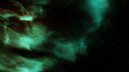 colorful space background with stars, nebula gas cloud in deep outer space 3d render